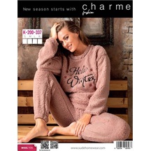 Sude K-200-337 Yün Şarpa Winter Kadın Pijama Takımı Çok Renkli
