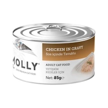 Molly Sos İçinde Tavuklu Yetişkin Kedi Konservesi 85 Gr