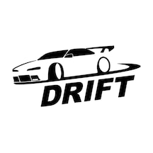 Drift Yapan Araba Aksesuar Oto Sticker Siyah 20 10 Cm