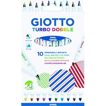 Giotto Turbo Dobble Çift Uçlu Keçe Uçlu Kalem 10'lu