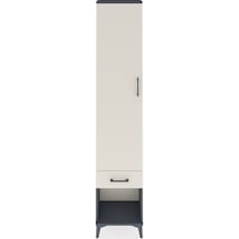 Arges Dolap 4 Raflı Tek Çekmeceli Tek Kapaklı 44x30x221 Antrasit-aytaşı Antrasit