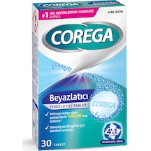 Corega Beyazlatıcı Diş Protezi Temizleyici Tablet 30'lu