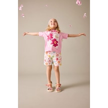 Defacto Çiçekli 2li Takım Kız Bebek H6738a526smpn666 Pembe-pn666