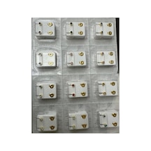 Gold Assorted Kulak Delme Küpesi 12 Çift Karışık Gold