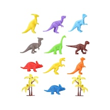 Toy Play 12 Parça Renkli Mini Dinozor Figür Seti 4-6 Cm Sku683