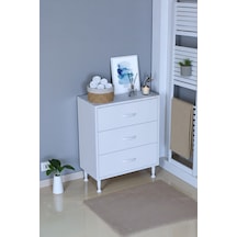 Eliusta Seçer 3 Çekmeceli 65 Cm Banyo Ve Mutfak Dolabı Beyaz 65x75x32,5 Cm Çok Amaçlı Organizer Dolap Beyaz