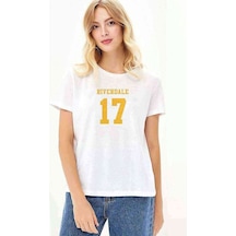 Riverdale 17 Baskılı Beyaz Kadın Tshirt