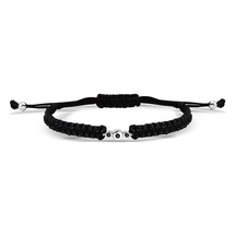 Kuyumcudukkani "siyah Tektaşlı"makrome İpli Bileklik- 40011-w-blk Beyaz