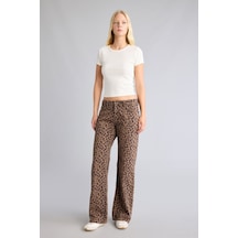 Defacto Straight Orta Bel Boru Paça Jean Pantolon I8220ax26wnbn605 Kahve-bn605