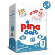 Pine Soft Midi 4-9 KG 120 Adet Ekonomik Paket Bebek Bezi