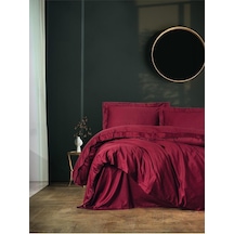 8680108072066 Elegant Saten Çift Kişilik Nevresim Takımı Bordo,200 X 220 Bordo Genel
