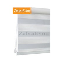 Zebraevim Trend Beyaz Piliseli Zebra Perde Yeni Sezon