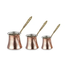 Bakır Cezve 3lü Set