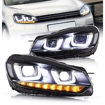 Volksvagen Golf 6 2009.2010.2011 Mk6 Çift U Ön Far