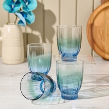 Raklee Elite 4'lü Meşrubat Bardağı - Mavi - 320 Ml Renkli