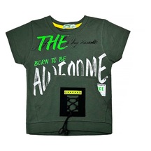 Cepli The Baskılı Erkek Bebek Tshirt Yeşil 001
