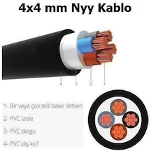 Nyy Kablo 4x4 Yeraltı Öznur 100 Metre