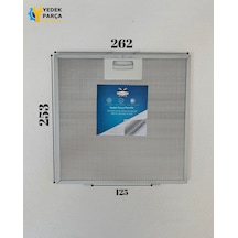 Vestel Uyumlu : Ad6001b 262x253mm Aspiratör & Davlumbaz Tel Yağ Filtresi Model: V47006100 - Yt142.2240.01 26,2x25,3cm