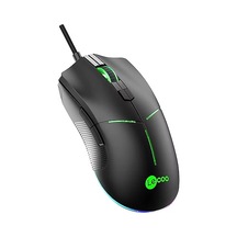 Lecoo Ms109 Usb+kablolu 6400dpı+8 Tuşlu Rgb Aydınlatmalı Siyah Gaming Mouse Optik
