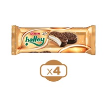 Ülker Halley Çikolata Kaplamalı Sandviç Bisküvi 4'lü 240 G