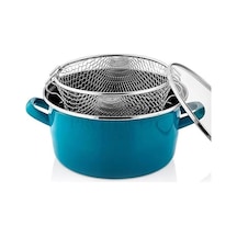 Protocol London Lüks İtalyan Emaye Fritöz Kızartma Tenceresi 22 CM 3.5 LT 001