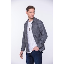 Oversize Oduncu Yumuşak Dokulu %100 Cotton Hediye Kutulu Erkek Gömlek Fs-002168 - Antrasit-1747