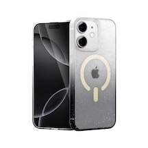 Apple iPhone Uyumlu  12 Uyumlu Pummel Shiny Magsafe Kapak - Siyah