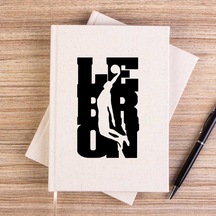 Lebron J. Smaç Çizgisiz Kanvas Defter Krem