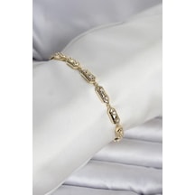 Pirinç Gold Renk Kutup Yıldızı İşleme Kadın Bileklik - Tj-bb8403 Beyaz