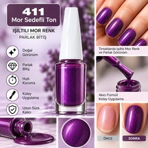 Nail Enamel Oje-411 Mor Sedefli - 9060582166175