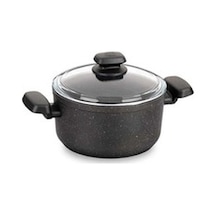 A1341 Korkmaz Döküm Granit Tencere Cam Kapak 20Cm 3.0Lt Kapasite