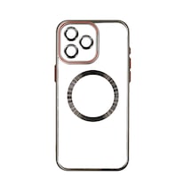 İphone 15 Pro Max Uyumlu İbiza Kılıf Magsafe Özellikli Kamera Korumalı Ve Hoparlör Toz Korumalı Standlı Kılıf Gri