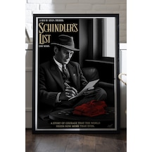 Schindler's List Siyah Ahşap Çerçeveli Poster, Dekoratif Film Duvar Tablosu