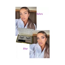 Caş Dekorasyon Manyetik Eyeliner'lı Mıknatıslı Doğal İpek Takma Kirpik 001 Yoğun