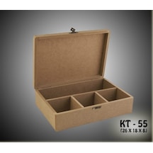 Ahşap-ham Mdf-4 Bölmeli-klipsli-takı-dekoratif Organizer Kutu