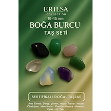 Sertifikalı Boğa Burcu Doğal Taş Kütle Seti 10-15 Mm Sevgi Güve