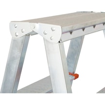 Safir Serisi 2+2 Basamaklı Çift Çıkışlı Galvanizli Profil Merdiven Ev, Bahçe, İşyeri İçin Uygun