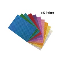 Bigpoint Metalik Renkli Karton A4 Karışık 10'lu Poşet X 5 Paket