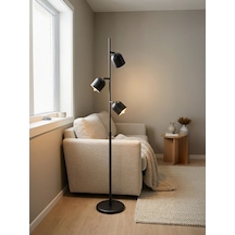 Horion Siyah Metal Lambader 3 Başlıklı, Ayarlanabilir Modern Lambader Ev Ve Ofis İçin Dekoratif Aydınlatma Gold Siyah Horion Siyah Metal Lambader 3 Başlıklı, Ayarlanabilir Modern Lambader Ev Ve Ofis İçin Dekoratif Aydınlatma Gold Siyah