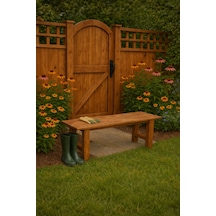 Masif Ahşap Bank Bench Sandalye Mutfak Bank Ceviz 100cm X 30cm Ceviz Renk Kahverengi Kahverengi