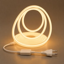 220v 5 Metre Cob Neon Led Şerit 4800 Lümen 50w 3000k Günışığı Ip65 Yapışkanlı 50cm Kesilebilir Fiş Dahil Diğer