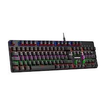 Everest Kb-mk1 Lumos Siyah Usb Rainbow Aydınlatmalı Blue Switch Full Anti-ghosting Mekanik Gaming Oyuncu Klavye