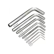 9'lu Çelik Alyan Anahtar Seti Birer Adet 2mm-2,5mm-3mm-3,5mm-4-5mm-6mm-8mm-10mm