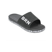 Ayakkabı Ülkesi Brn Unisex Kaydırmaz Taban Günlük Terlik Siyah