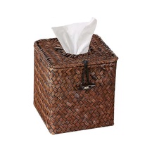 Küp Mendil Kutusu Kapağı Dokuma Kare Mendil Kutusu Tutucu Yüz Mendili Tutucu Aksergery Hediye