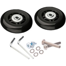 Suntek Bagaj Bavul Tekerlekleri Aşınmaya Dayanıklı Esnek 40x18mm Siyah