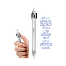 0.7 Mm Mavi Jel Mürekkep Dönen Stres Başlığı Yeni Model Writech W-0201 Şeffaf Çok Renkli
