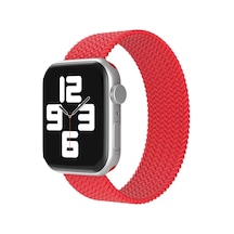 Newface Apple Watch 38mm Ayarlı Solo Silikon Kordon - Kırmızı Diğer