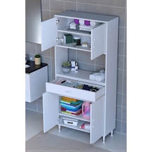 Eliusta Artex 75 Cm Yüksek Organizasyonlu Boy Dolabı 75x173x32,5 Cm Beyaz Banyo/mutfak Dolabı Beyaz