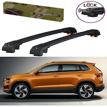 Skoda Karoq 2017-sonrası Trx1 Carrier Kilitli Ara Atkı Uyumlu Bar Taşıyıcı Tavan Barı Siyah